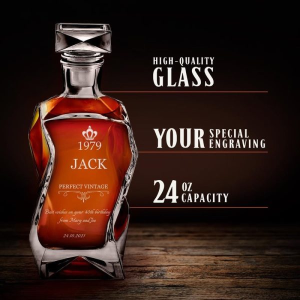 Best Personalized Whiskey Decanter Set With Glasses For Men – Image 5
