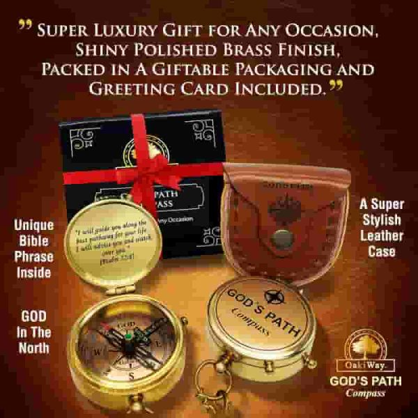 God's Path Compass – Inspirational Gift For Him – Image 2