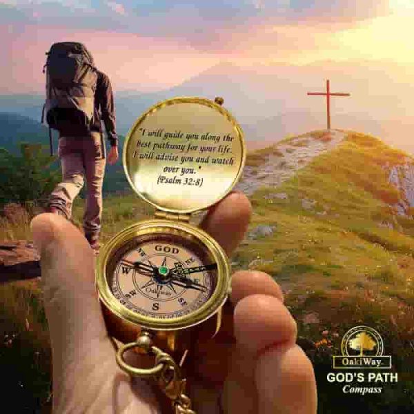 God's Path Compass – Inspirational Gift For Him – Image 3