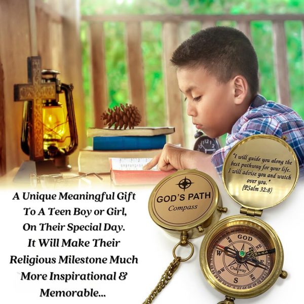 God's Path Compass – Inspirational Gift For Him – Image 4