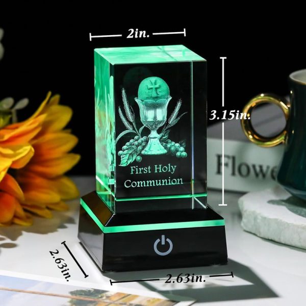 Best 3d Crystal First Communion Gifts With Led Base - Imagen 2