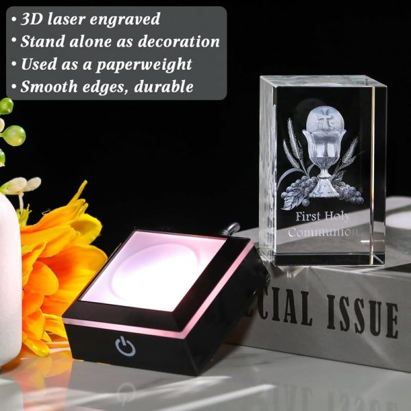 Best 3d Crystal First Communion Gifts With Led Base - Imagen 4