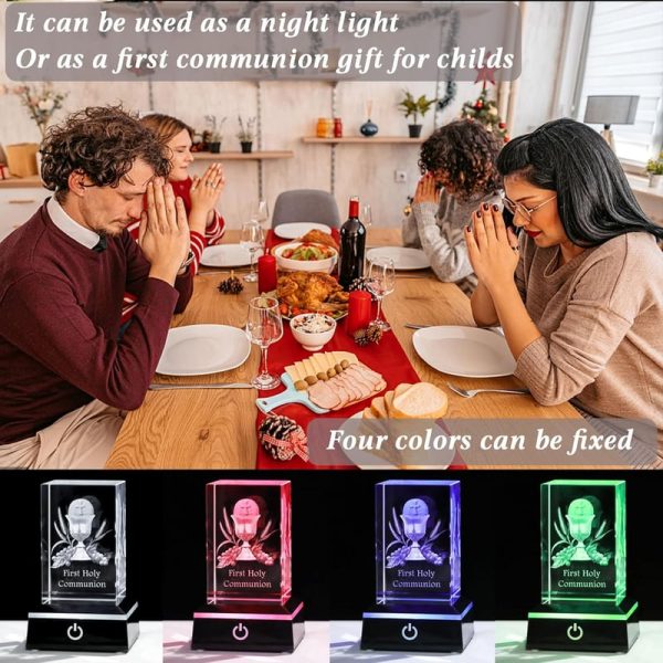 Best 3d Crystal First Communion Gifts With Led Base - Imagen 6