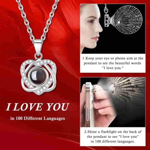 Best Preserved Rose & I Love You Necklace Gift Set - 画像 (5)