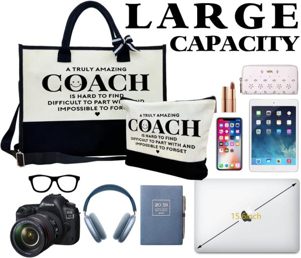 Best Canvas Coach Tote & Makeup Bag Gift Set – Image 4