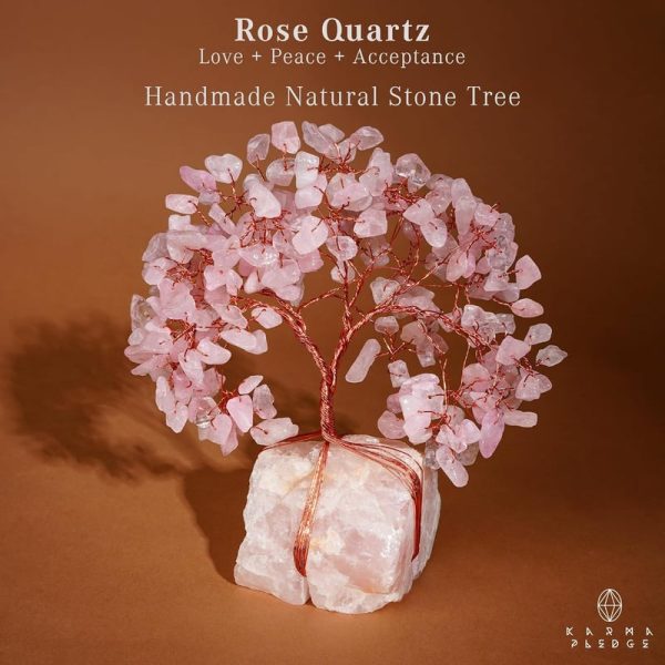 Rose Quartz Crystal Tree - Chakra Healing Gift For Home & Office – Image 4