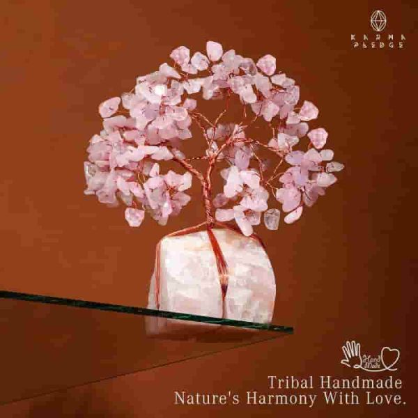 Rose Quartz Crystal Tree - Chakra Healing Gift For Home & Office – Image 6