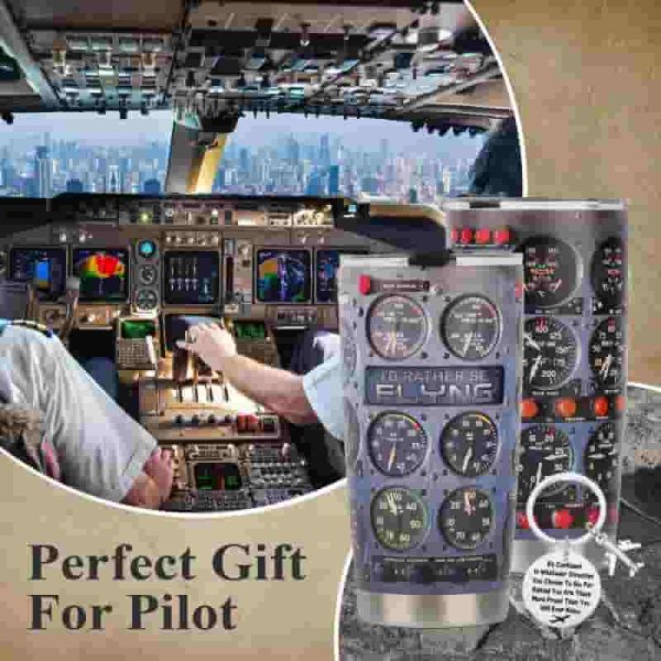 Best Pilot Gifts: 20 Oz Tumbler & Keychain For Aviation Enthusiasts - 画像 (4)