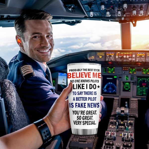 20 Oz Pilot Tumbler - Best Aviation Gift For Men - Imagen 3