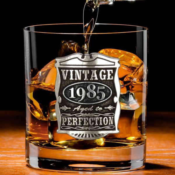 Vintage 1985 Whisky Glass - Perfect 40th Birthday Gift For Men - Imagem 2