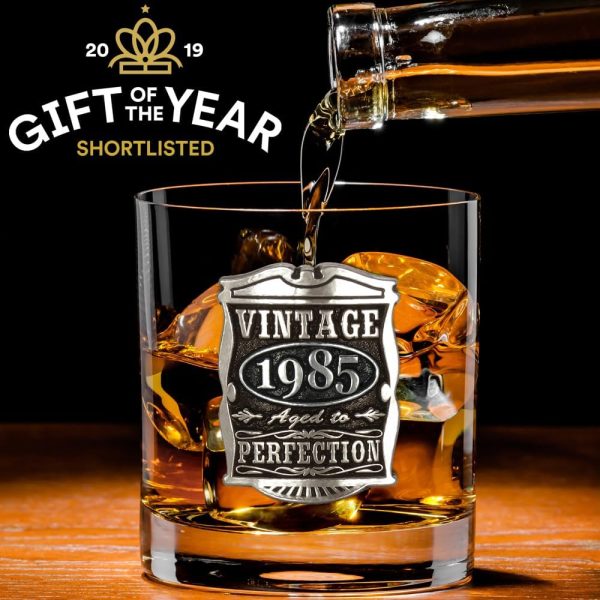 Vintage 1985 Whisky Glass - Perfect 40th Birthday Gift For Men - Imagem 5