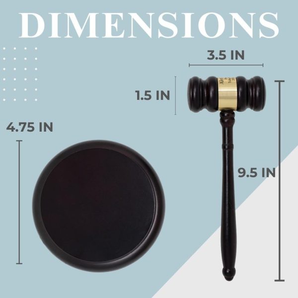 Best Personalized Wooden Gavel Set For Executive Gifts - Imagen 2