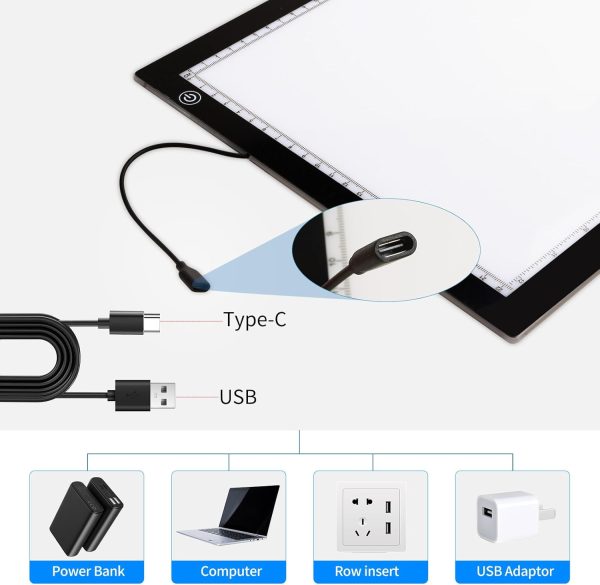 Best A4 Led Light Box For Diamond Painting & Vinyl Weeding - Imagen 4