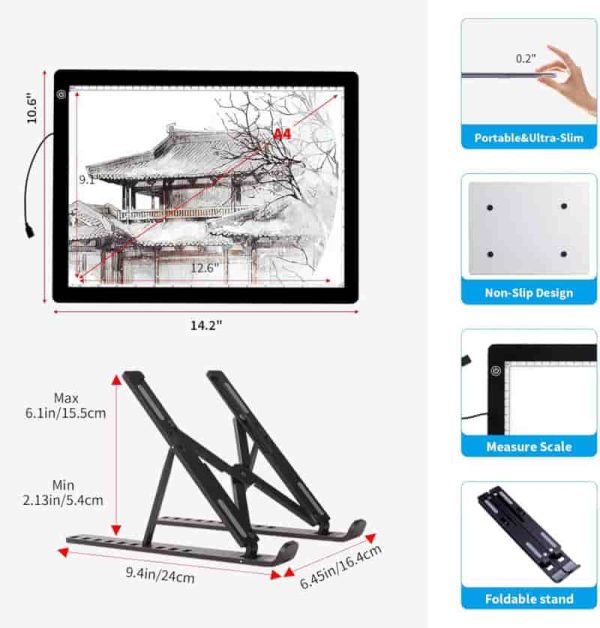 Best A4 Led Light Box For Diamond Painting & Vinyl Weeding - Imagen 5