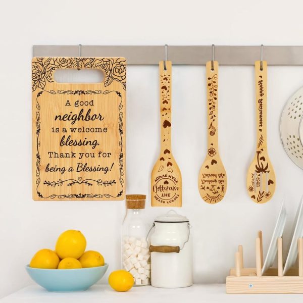 Best Neighbor Thank You Cutting Board Gift Set - Imagen 3