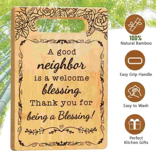Best Neighbor Thank You Cutting Board Gift Set - Imagen 4