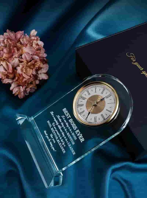 Elegant Glass Clock - Best Boss Gifts For Men & Women - 画像 (3)