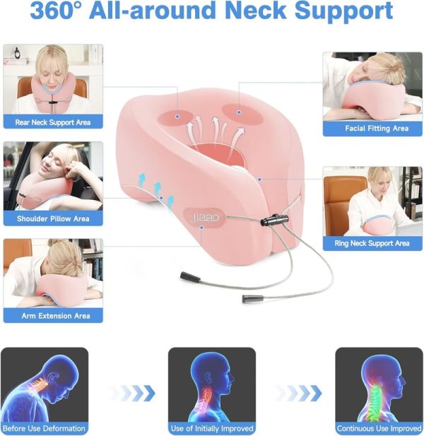 Best Memory Foam Travel Neck Pillow Set With Eye Mask – Bild 3