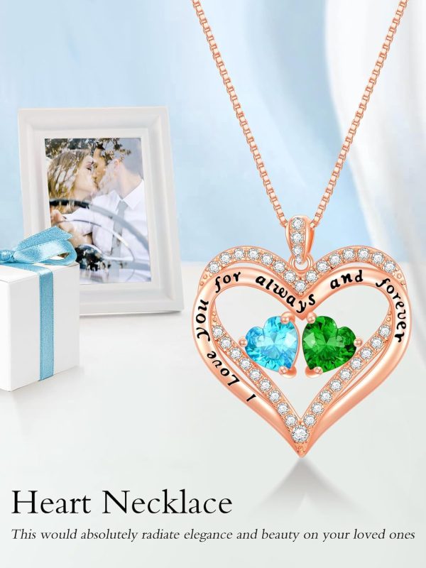 Rose Gold Birthstone Necklace - Perfect Gift For Her – Image 2