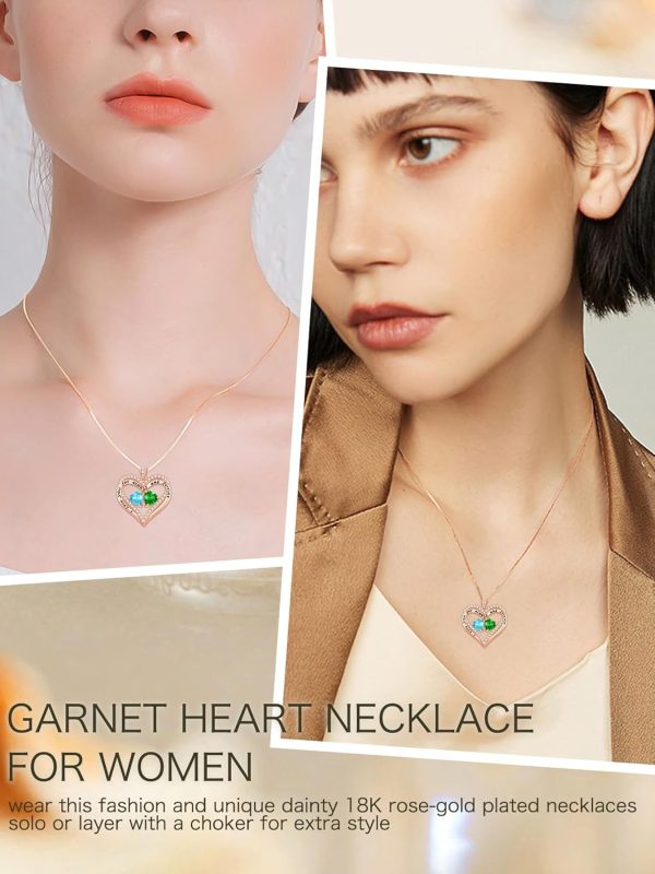 Rose Gold Birthstone Necklace - Perfect Gift For Her – Image 3