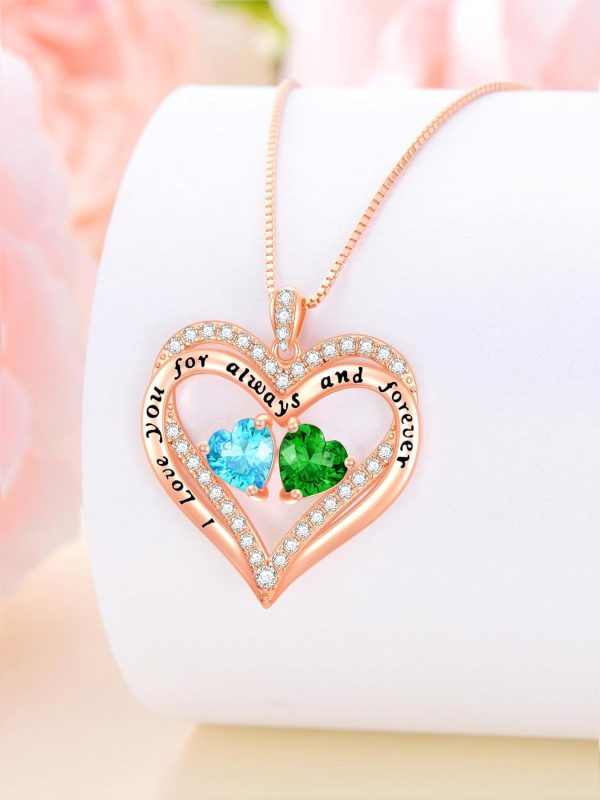 Rose Gold Birthstone Necklace - Perfect Gift For Her – Image 4