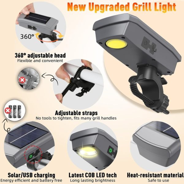 Best Solar/usb-c Rechargeable Grill Lights - Perfect Gift – Image 3