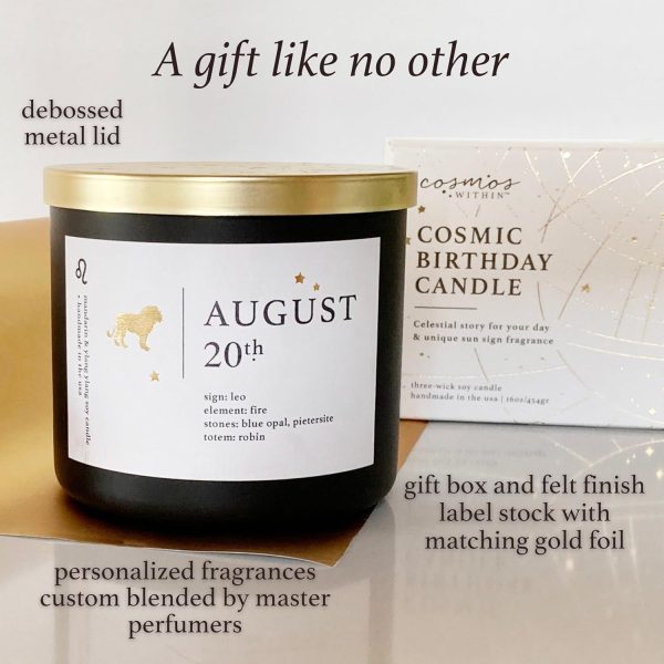 March 18th Personalized Pisces Candle - Perfect Birthday Gift – Bild 5