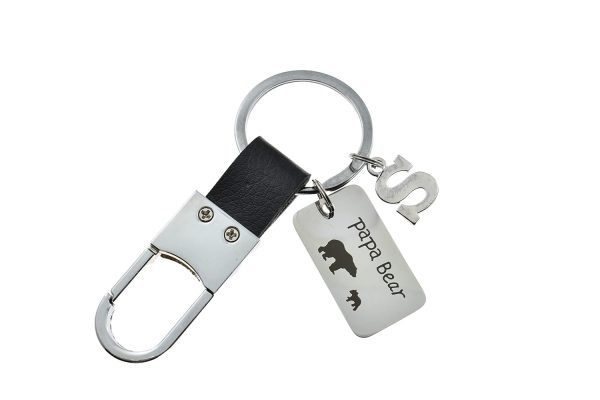 Personalized Papa Bear Keychain - Best Christmas Gift For Dad - Imagen 3