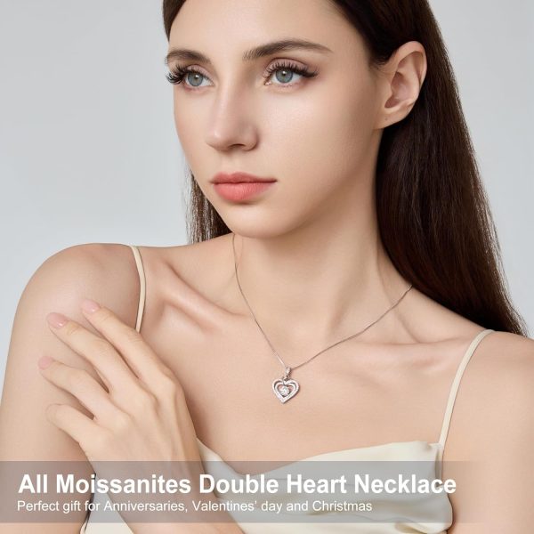 Best Moissanite Heart Necklace Gift For Her S925 - 画像 (5)