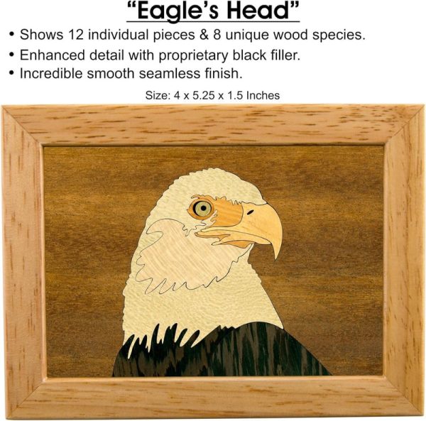 Handmade Eagle Wooden Box - Unique Jewelry Gift - Made In Usa - Imagem 3