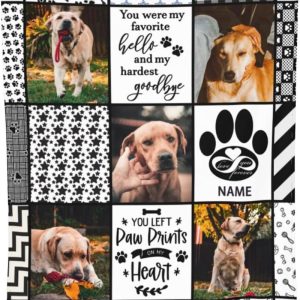 Manta conmemorativa personalizada para perro - Regalo de condolencia para mascota