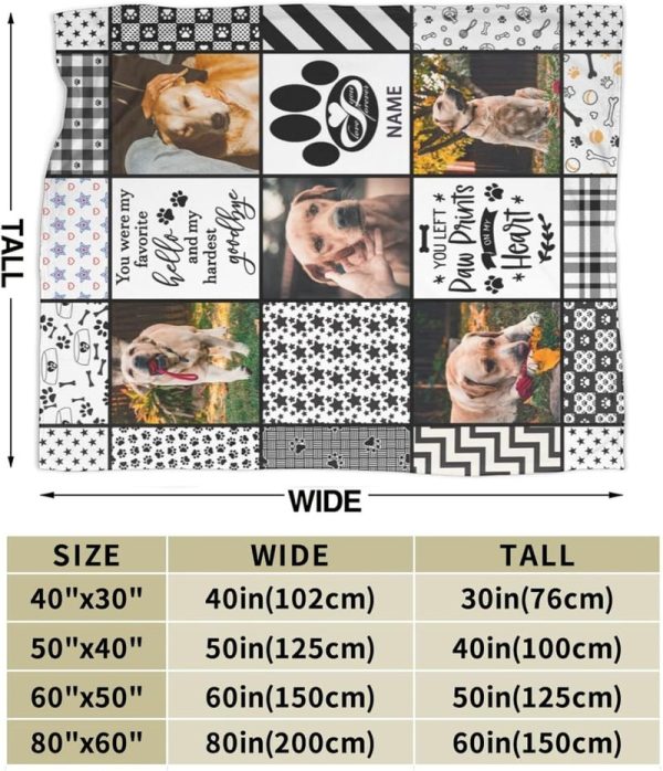 Personalized Dog Memorial Blanket - Pet Sympathy Gift – Image 3
