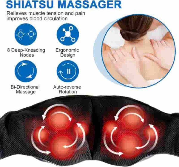 Best 3d Neck & Shoulder Massager With Heat For Pain Relief – Image 2