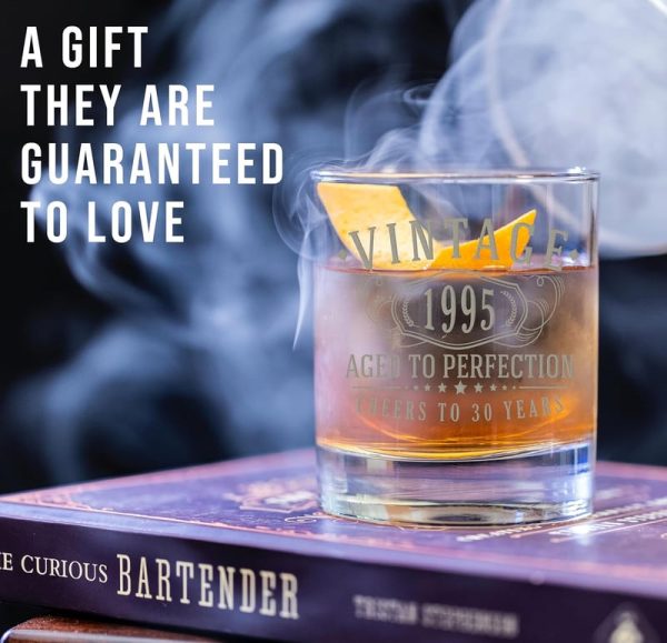Best 30th Birthday Whiskey Glass - Vintage 1995 Gift – Image 3