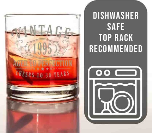 Best 30th Birthday Whiskey Glass - Vintage 1995 Gift – Image 4