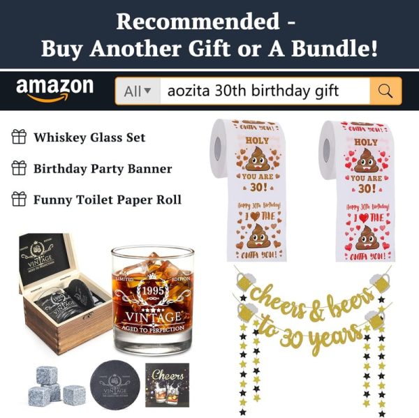 Best 30th Birthday Whiskey Glass Set For Men With Wood Box – Image 3
