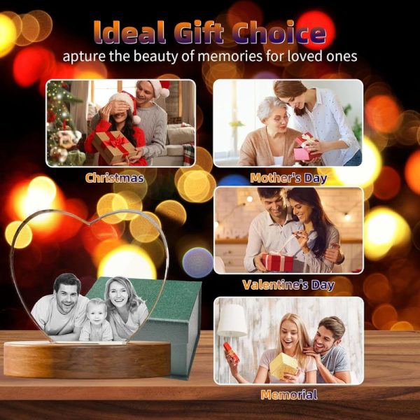 Best 3d Crystal Photo Gift - Personalized Heart - Imagem 6
