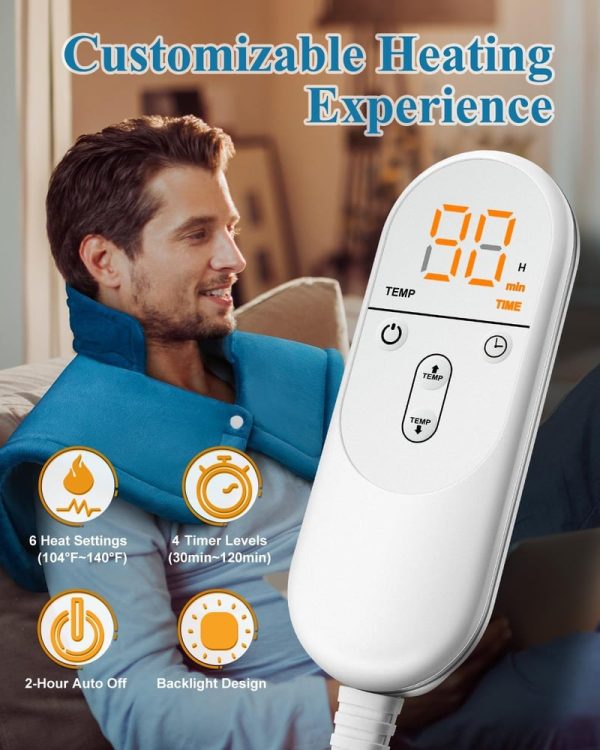 Best Electric Heating Pad For Neck & Shoulder Pain Relief - Perfect Gift For Mom & Dad – Bild 4