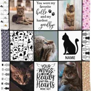 Couverture personnalisée en cas de perte de chat - Cadeau commémoratif 30''x40'&#039 ;
