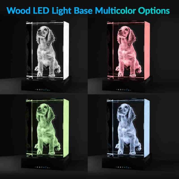 Personalized 3d Crystal Dog Memorial Gift - Laser Etched Photo – Image 4
