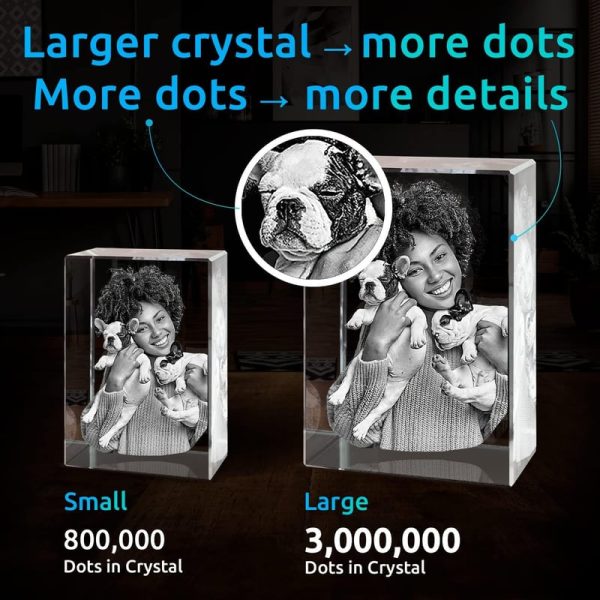 Personalized 3d Crystal Dog Memorial Gift - Laser Etched Photo – Image 6