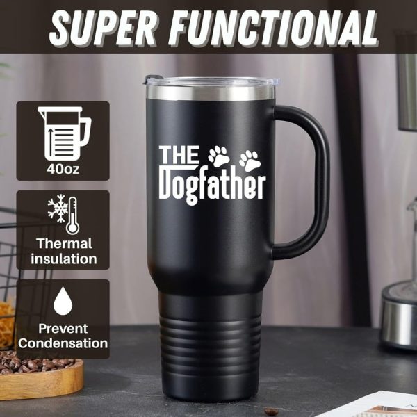 Best Dog Dad Gift - Dogfather 40oz Travel Mug – Image 2