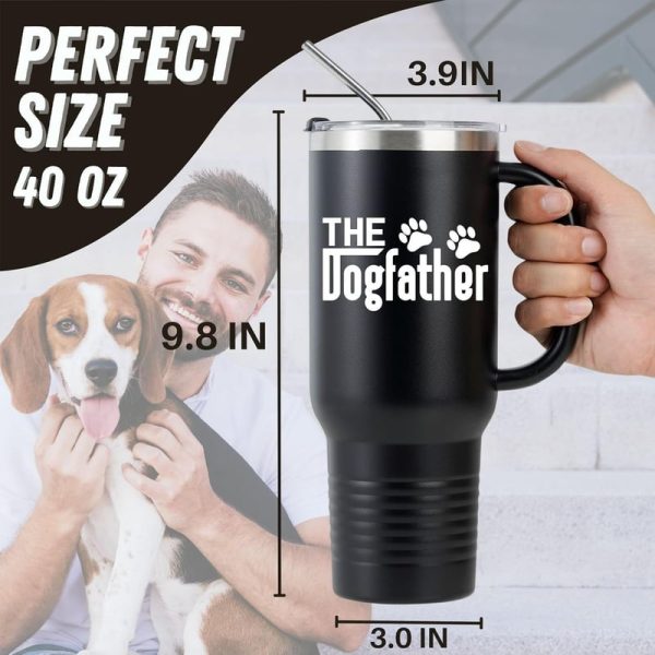 Best Dog Dad Gift - Dogfather 40oz Travel Mug – Image 3