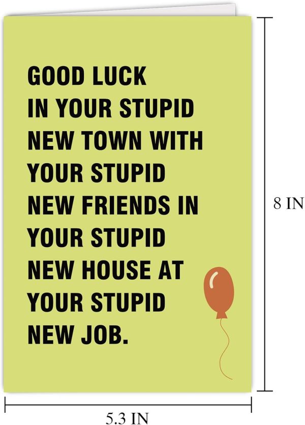Funny Good Luck Moving Away Card - Sarcastic Farewell – Image 2