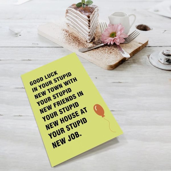 Funny Good Luck Moving Away Card - Sarcastic Farewell – Image 5