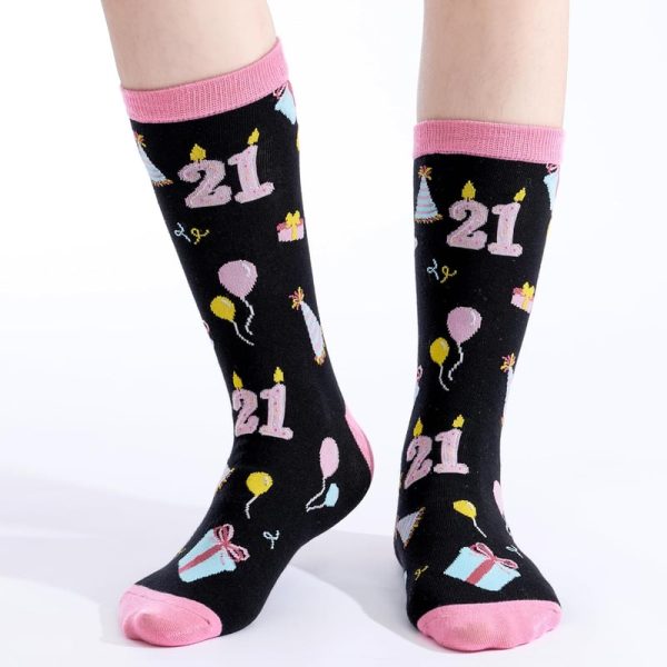 Funny 18th & 21st Birthday Socks For Girls - Moyel Gift - Imagem 5