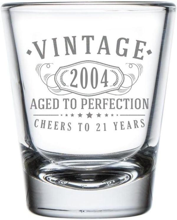 Best Vintage 2004 Shot Glass - 21st Birthday Gift