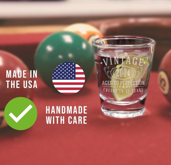 Best Vintage 2004 Shot Glass - 21st Birthday Gift - 画像 (4)