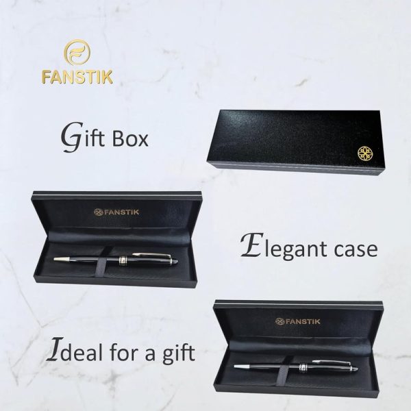 Luxury Personalized Ballpoint Pen With Name, Black & Gold, Made In Usa - 画像 (4)