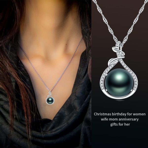 Best Tahitian Black Pearl Necklace - Timeless Gift For Her - Image 2